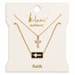 "Faith" Necklace Set Gold Mother of Pearl