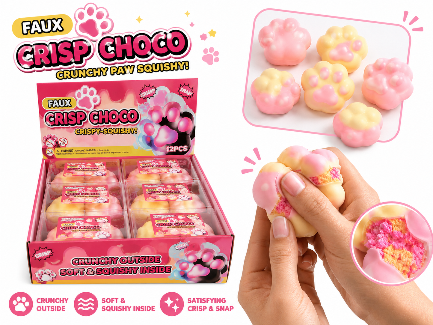 Crisp Choco Crunchy Paw Squishy MSCC3