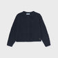 Girl Knit Cardigan With Bows- Navy