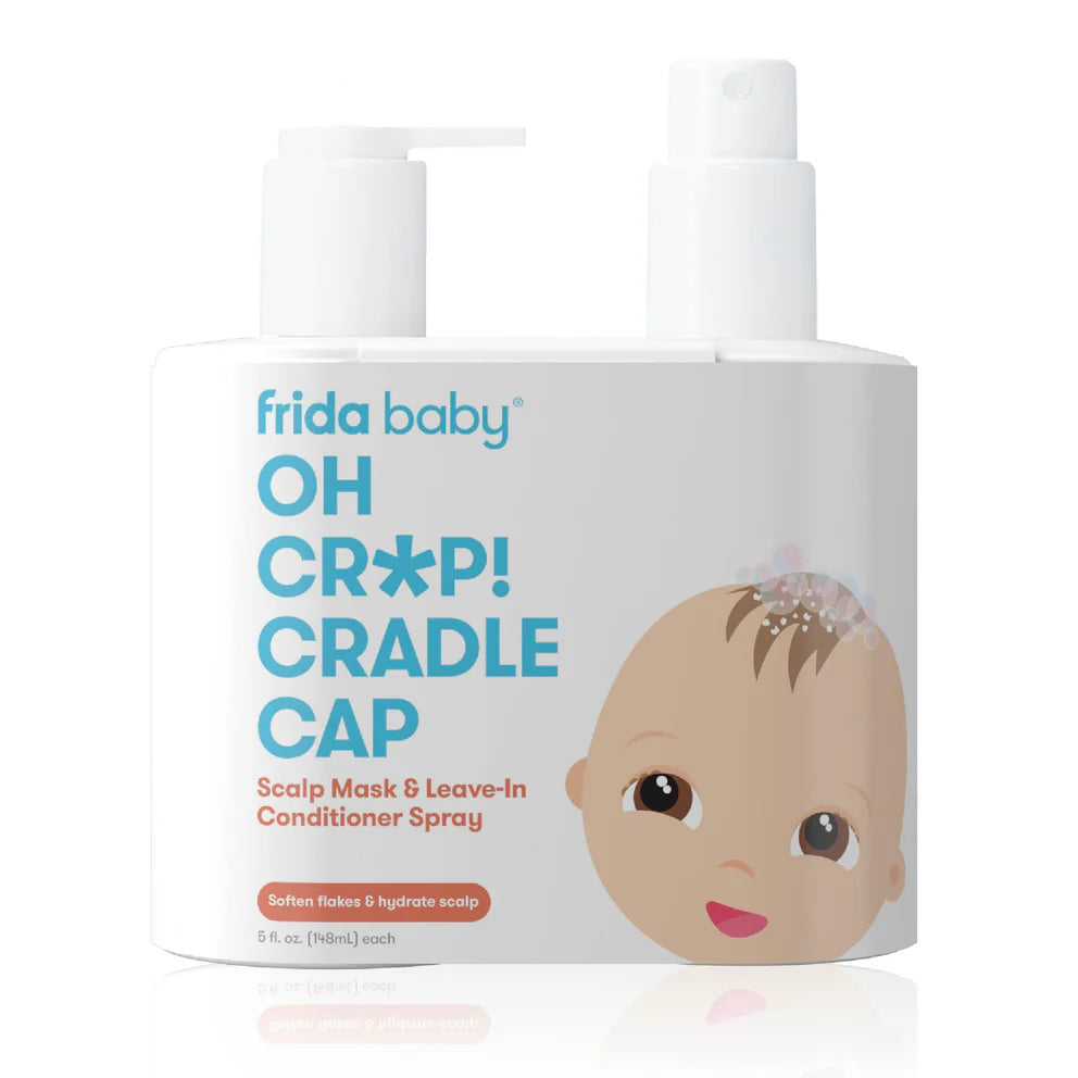 Oh Cr*p! Cradle Cap Flake Fixer Scalp Spray + Scalp Mask Duo - FridaBaby