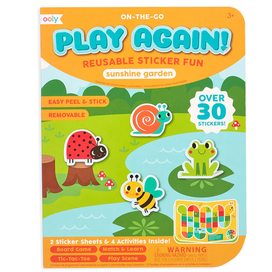 On-The-Go Play Again! Reusable Sticker Fun - Sunshine Garden - Ooly