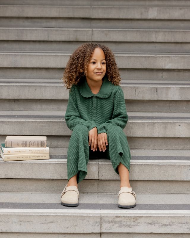 Knit Wide Leg Pant || Green