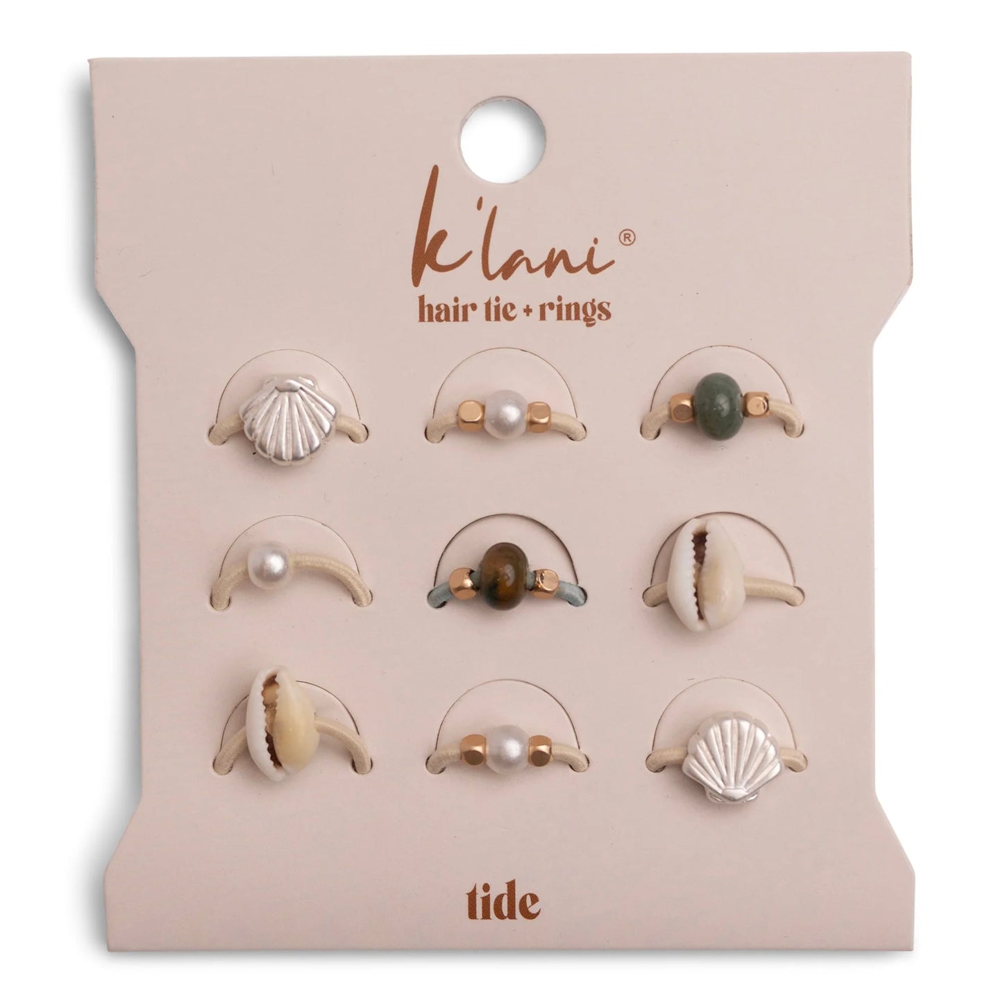 "Tide" Seashell Beach Vibe Hair Tie Rings