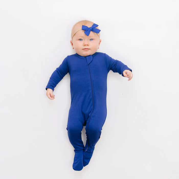Zippered Footie In Royal - Kyte Baby