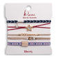 "Liberty" Patriotic Red, White & Blue with Gold & Silver Star Accent Hair Tie Bracelet