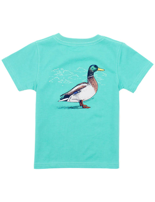 Boys Duck Soft Green Tee - Baby Sweet Pea's Boutique