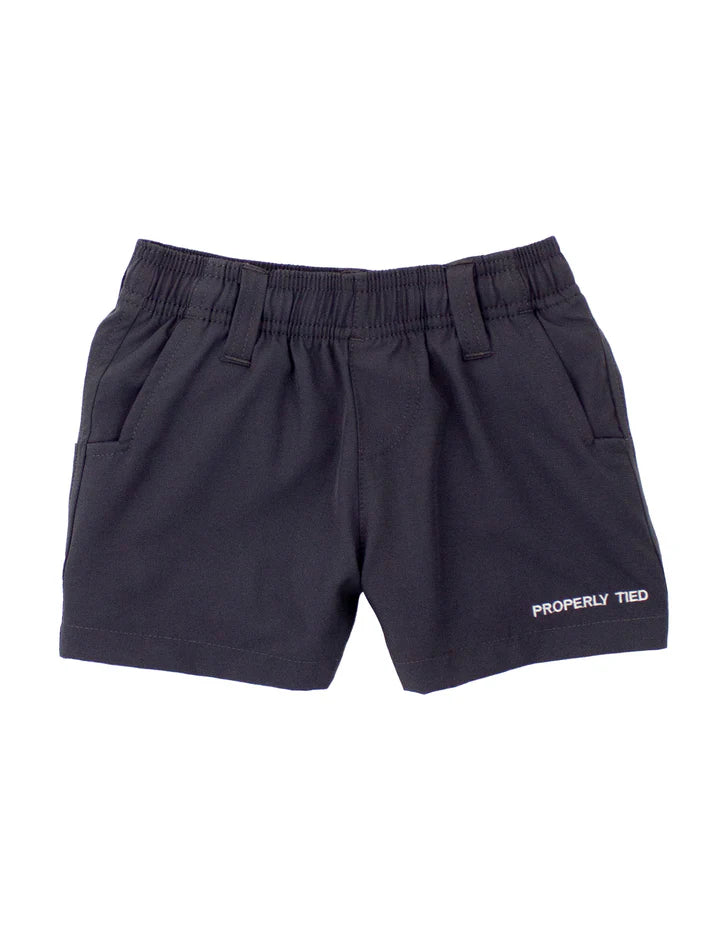 Boys Pintail Short Charcoal - Properly Tied