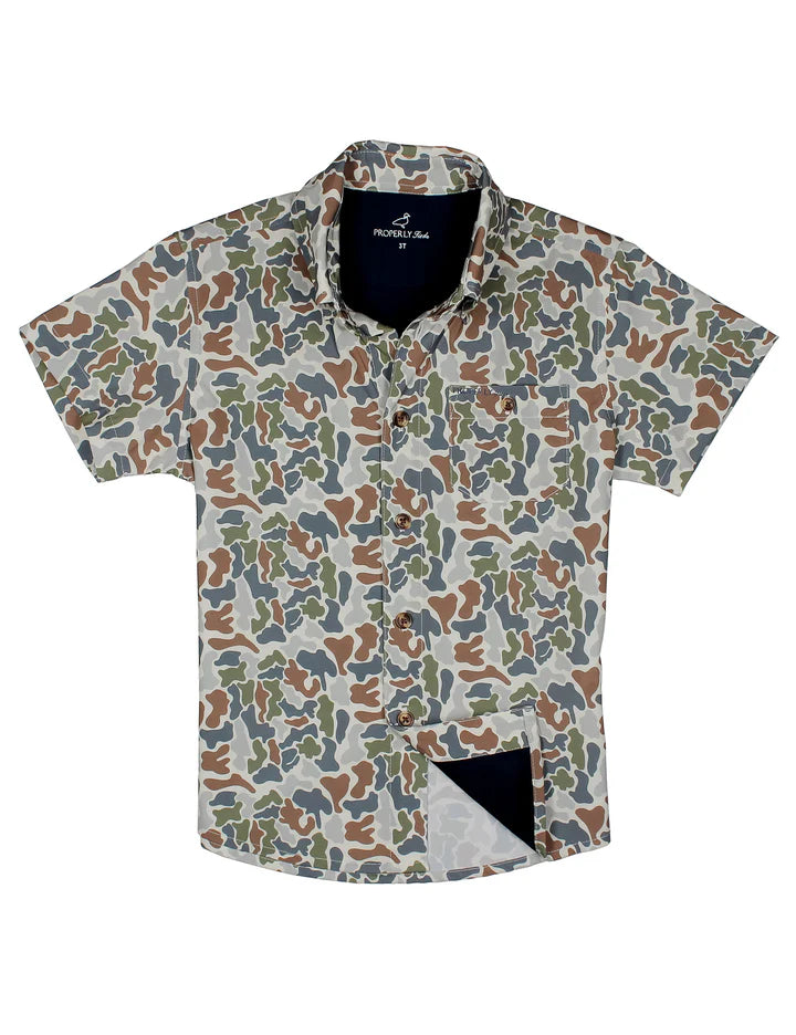 Boys Sportsman Field Shirt Terra Camo - Properly Tied