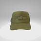 "Mother." Embroidered Trucker Hat- Olive