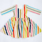 3/4 Sleeve Twirl Dress in Bright Stripes
