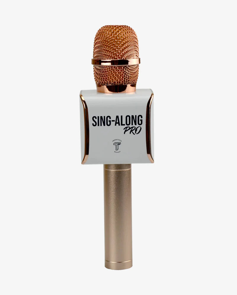 Sing-along PRO 3 Rose Gold Karaoke Microphone & Bluetooth Speaker - Boom Box Couture