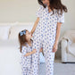 Women's Two Piece Flare Lounge Set | Sapphire Garden - Caden Lane