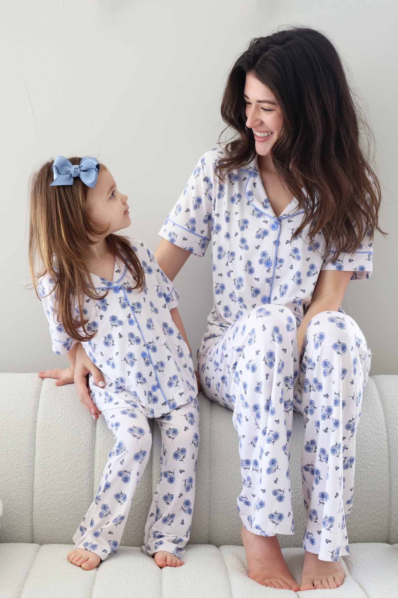 Women's Two Piece Flare Lounge Set | Sapphire Garden - Caden Lane