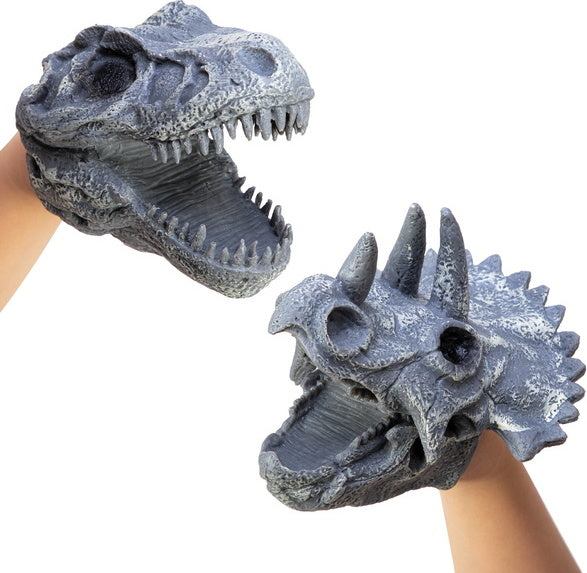 Dino Skull Hand Puppets - schylling
