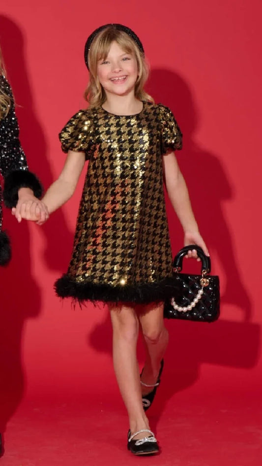 Starlet Houndstooth Dress