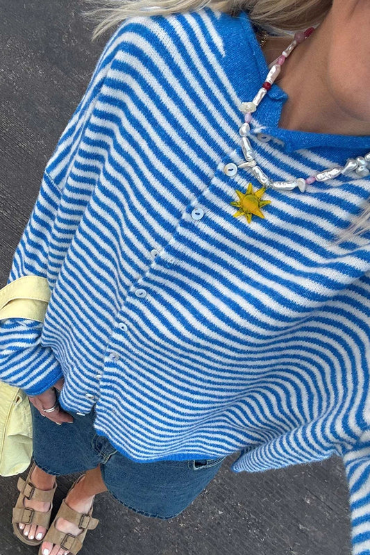 Bolt Blue Striped Cardigan
