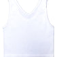 Suzette Collection Tween Reversible Ribbed Brami Tank - White