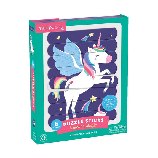 Puzzle Sticks-Unicorn Magic - mudpuppy