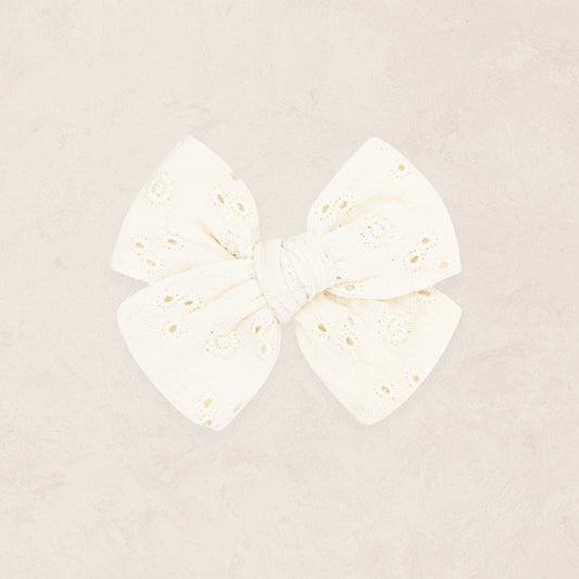 Adventure Bow - Vanilla Eyelet Clip - Alligator Clip - Lou Lou & Co
