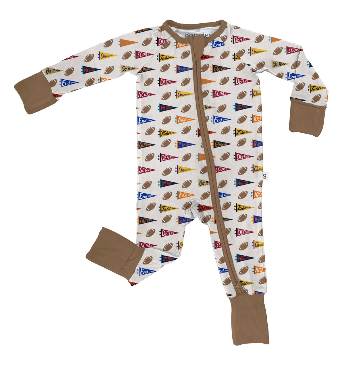 Convertible Zip Pajamas - Varsity Flags