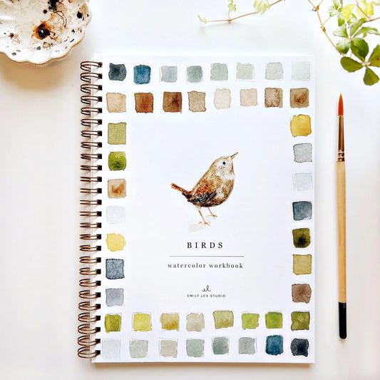 birds watercolor workbook - emily lex studio