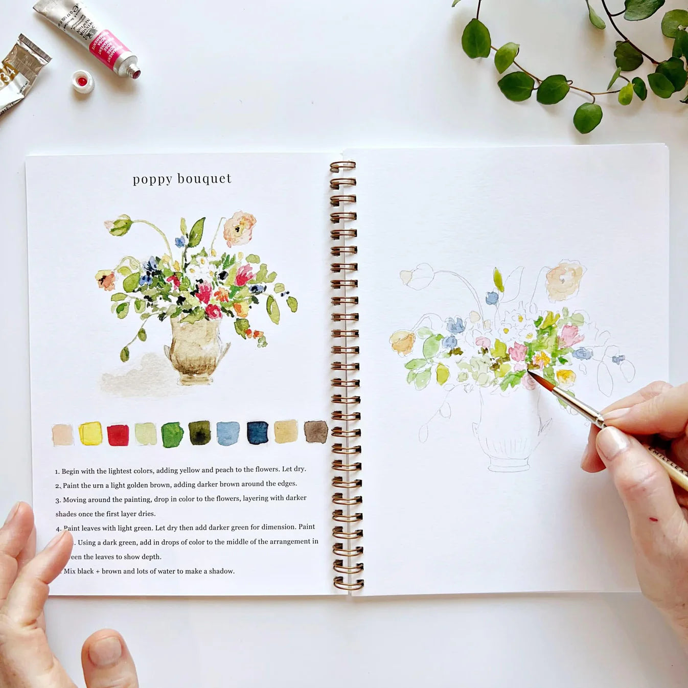 bouquets watercolor workbook - emily lex studio