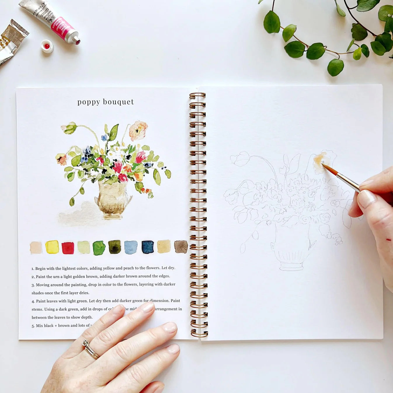 bouquets watercolor workbook - emily lex studio