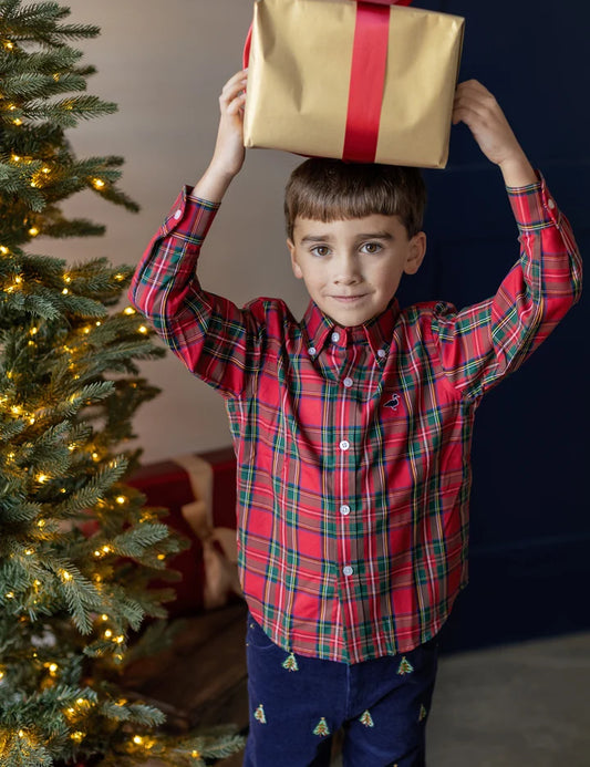 Boys Seasonal Sportshirt Yuletide - Properly Tied