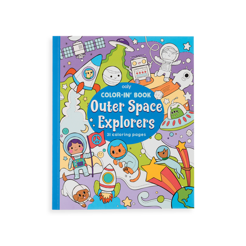 Outer Space Explorers Coloring Blook - Ooly