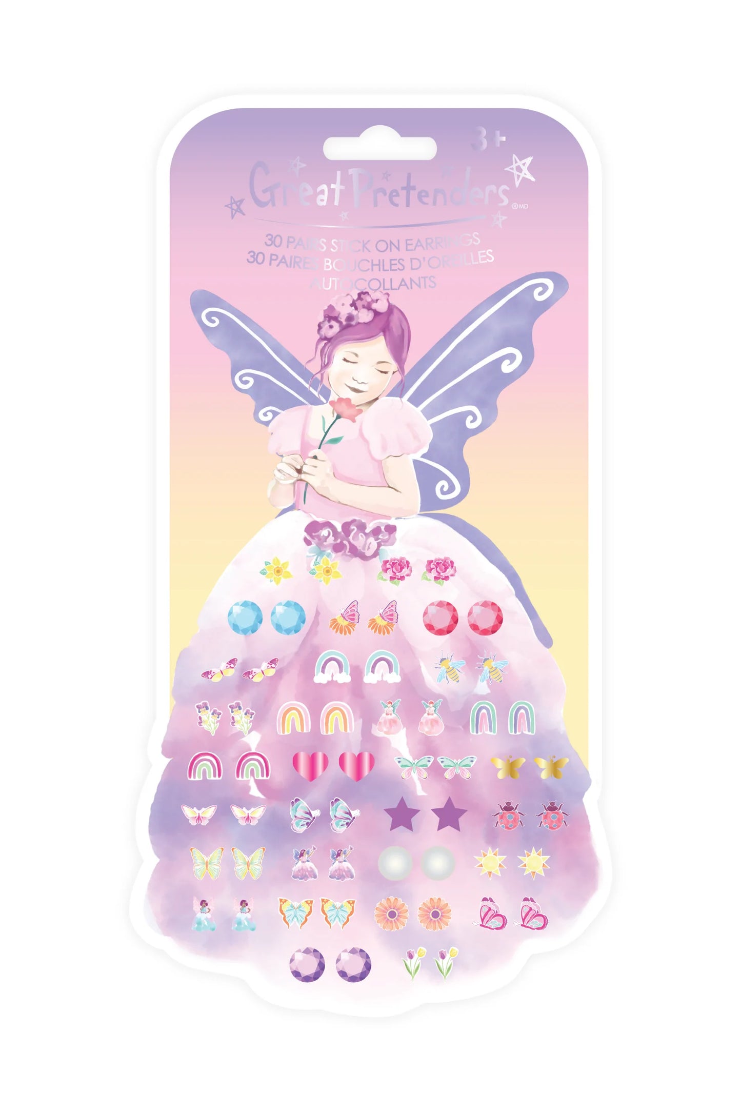 Stick On Earrings- Butterfly Fairy - Great Pretenders