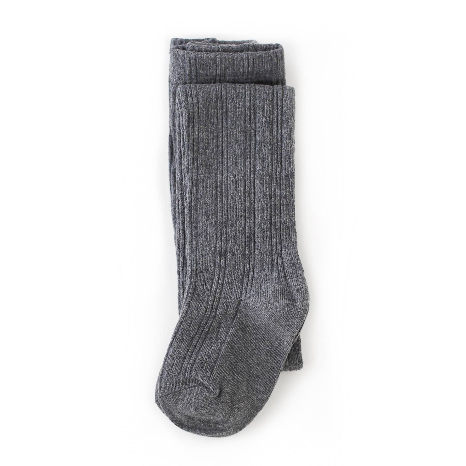 Charcoal Grey Cable Knit Tights - Little Stocking Company