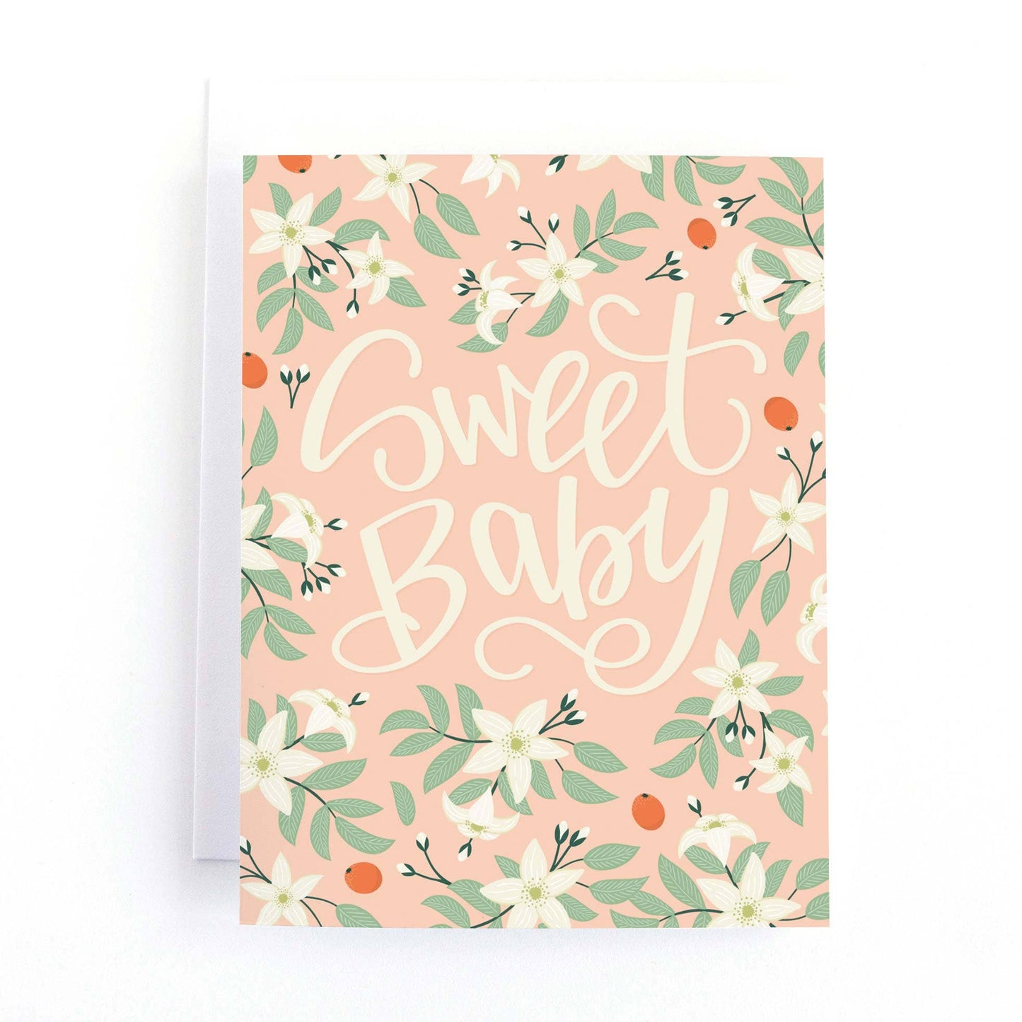 Sweet Baby Floral New Baby Card - Pedaller Designs