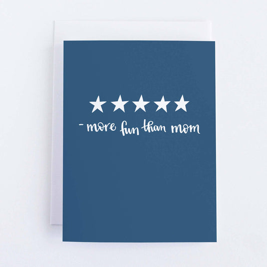 More Fun than Mom Funny Father's Day Card - Pedaller Designs
