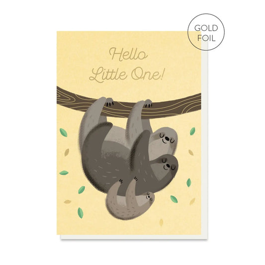 New Baby Sloth Card | Gender Neutral Baby Card | Cute