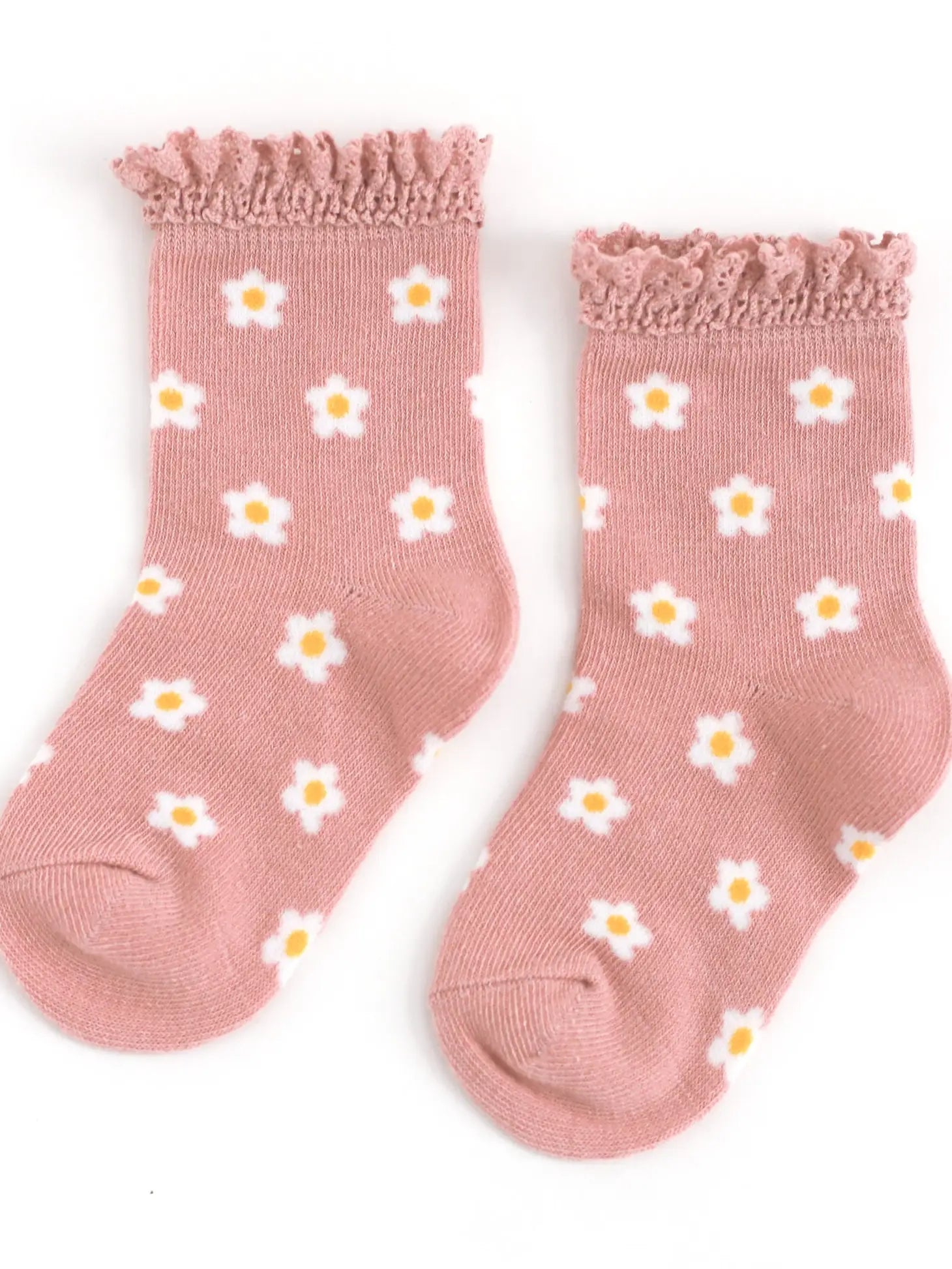 Blush Flowers Lace Midi Sock - Little Stocking Company