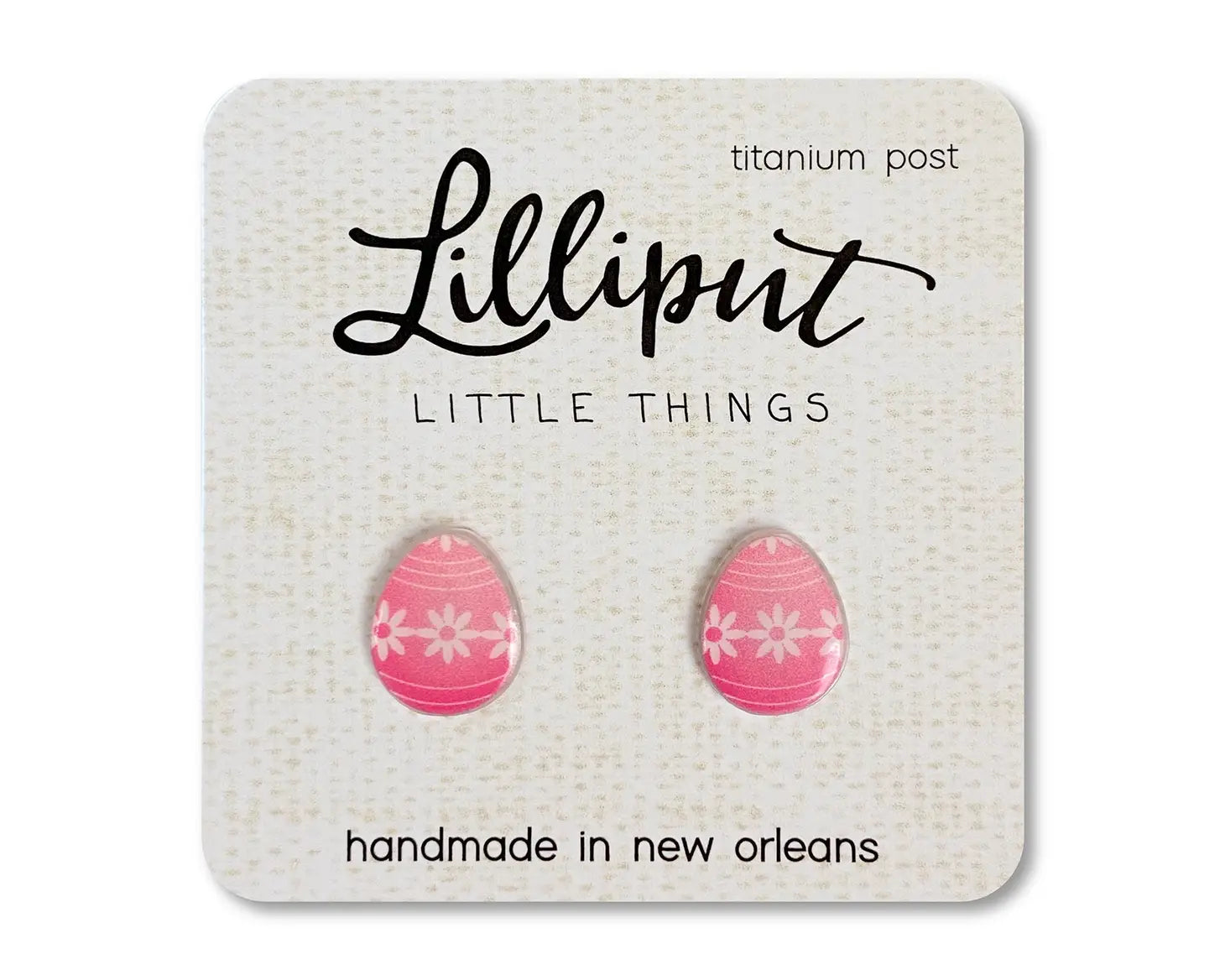 Pink Easter Egg Earrings - Lilliput Little Things