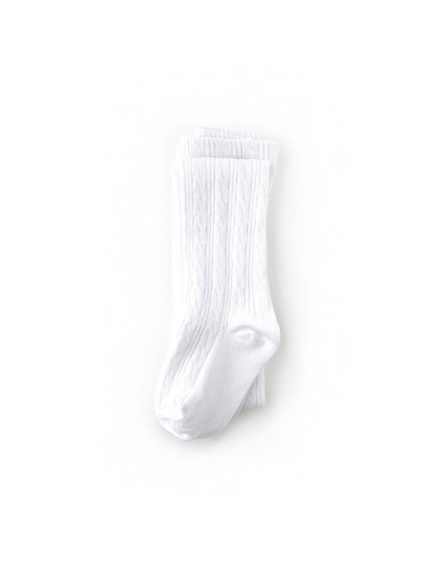 White Cable Knit Tights - Little Stocking Company