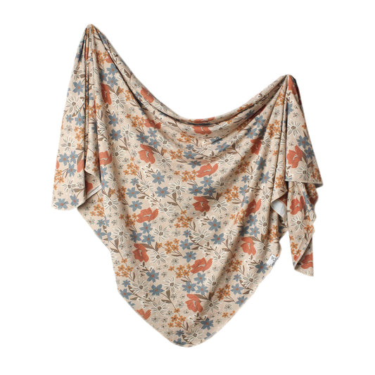 Knit Swaddle Blanket- Eden - Copper Pearl
