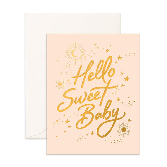 Hello Sweet Baby Greeting Card - Fox & Fallow