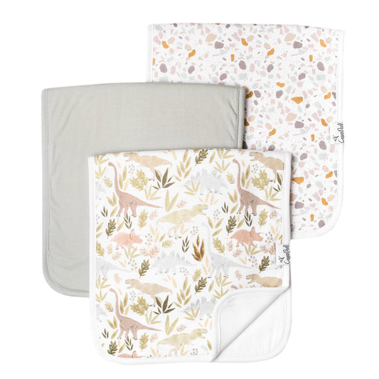 Premium Burp Cloths (3 pack)- Rex - Copper Pearl