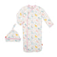 Magic Glitter Sparkle Modal Magnetic Cozy Sleeper Gown + Hat Set