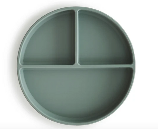 Silicone Suction Plate- Cambridge Blue - Mushie & Co