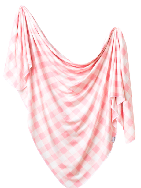 Knit Swaddle Blanket- London - Copper Pearl
