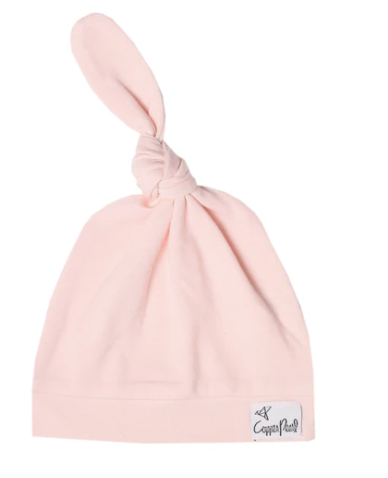 Blush Top Knot Hat - copper pearl