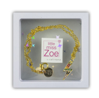 Sparkly Lightening Bolt Necklace - Little Miss Zoe