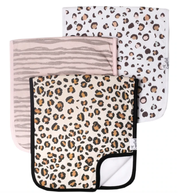 Premium Burp Cloths (3 Pack)- Zara - Copper Pearl