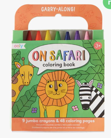 Carry Along Coloring Book Set- On Safari - Ooly