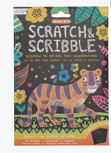 Mini Scratch & Scribble Art Kit: Jungle Fun - Ooly