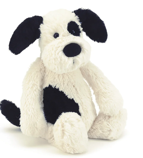 Bashful Black and Cream Puppy - JellyCat
