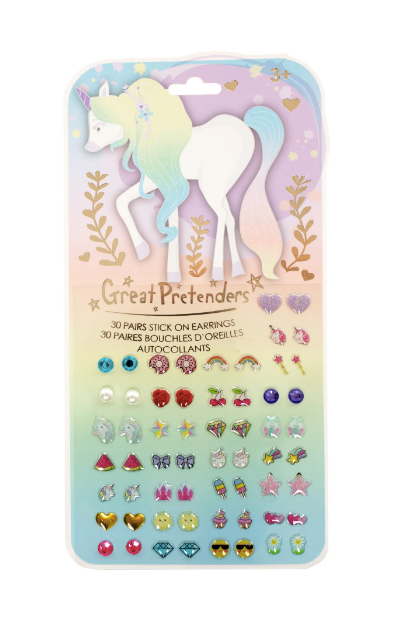 Stick On Earrings- Whimsical Unicorn - Great Pretenders